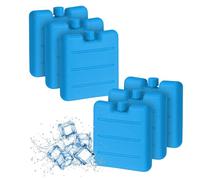 Spetebo Mini set di 6 piatti refrigeranti in 3 colori - 8 x 7 cm / 120 ml - piccoli elementi di raffreddamento con design piatto - Set refrigerante per contenitore per il pranzo, borsa frigo,