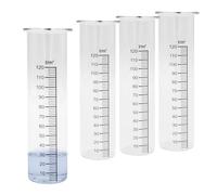 Spetebo Pluviometro in vetro di ricambio con scala, set da 4 pezzi, per stazioni meteorologiche, misuratore di quantità d'acqua, cilindro di ricambio, accessori per stazione meteo