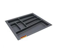 Spetebo Portaposate multiuso grigio, 48 x 44 cm, cassetti da cucina | plastica, prodotto in Germania, grigio ardesia, organizer universale, per cucina, ufficio, utensili per il fai da te