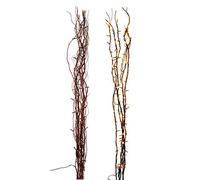 Spetebo Rami luminosi in vimini, 120 cm, 80 LED, decorazione natalizia, ramoscelli marroni