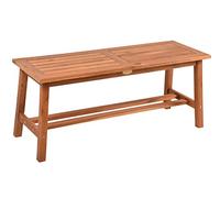 Spetebo Santa Clara - Panchina da giardino in legno massiccio di acacia, 2 posti, oliata, 100 x 35 cm, in legno FSC, per balcone, terrazze, panchina per fiori, tavolino in legno