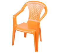 Spetebo Sedia da giardino per bambino in plastica - arancione - robusta impilabile monoblocco