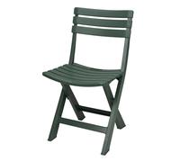 Spetebo Sedia pieghevole in plastica, 80 x 45 cm, verde bosco, da giardino e balcone, da bistrò, pieghevole, da giardino, da campeggio, per esterni, per giardino, balcone, terrazza