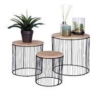 Spetebo Set di 3 supporti decorativi per piante, per fiori, per piante, tavolino rotondo