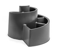 Spetebo Spirale per erbe aromatiche in plastica antracite - 52x43 cm - scala rotonda 6 camere - decorazione giardino fioriere torre - vaso piante