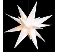 Spetebo Stella 3D con 15 LED in bianco caldo - 25 cm - Stella luminosa alimentata con timer - Natale Avvento inverno finestra decorazione per interni ed esterni da appendere