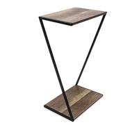 Spetebo Supporto per piante in legno con struttura in metallo - 50 x 29 cm - Tavolo piccolo da aggiungere e decorare - Sgabello per piante - tavolino da caffè