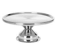 Spetebo Supporto per torte in acciaio inox con base - 33 cm - Piatto da portata in metallo per torte e torte - Piatto da portata per torte e muffin dessert