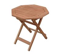 Spetebo Tavolino da giardino in legno di eucalipto oliato, 50 x 50 cm