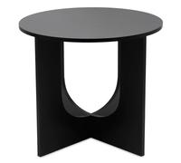 Spetebo Tavolino in legno nero, 40 x 40 cm | Tavolino da divano, elegante, pratico e moderno, decorazione per il soggiorno, compatto