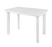 Spetebo Tavolo da giardino in plastica 100 x 72 cm - Bianco - Tavolo da campeggio rettangolare dal design classico - Tavolo da balcone per terrazza tavolo da campeggio Oudoor giardino tavolo per