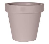 Spetebo Vaso da fiori in plastica M medio - 38 cm/beige - Vaso per fiori rotondo per interni ed esterni - Vaso da giardino, vaso per piante, vaso per fiori, sottovaso