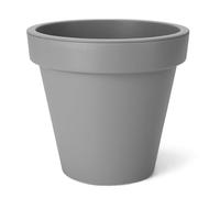 Spetebo Vaso da fiori in plastica S piccolo - 30 cm/grigio - Vaso per fiori rotondo per interni ed esterni - Vaso da giardino Vaso per piante Vaso per fiori Sottovaso