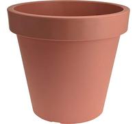 Spetebo - Vaso per piante in plastica XXL grande - 58 cm/Terracotta - Vaso per fiori rotondo per interni ed esterni - Vaso da giardino, vaso da fiori, vaso da pianta, sottovaso