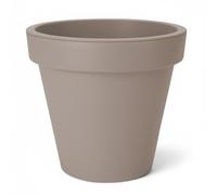 Spetebo Vaso per piante in plastica XXL, rotondo, Ø 58 cm, colore beige, grande per interni ed esterni, da giardino