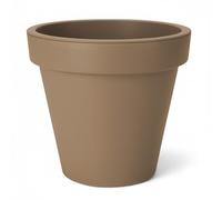 Spetebo Vaso per piante in plastica XXL, rotondo, Ø 58 cm, per interni ed esterni, colore: moka