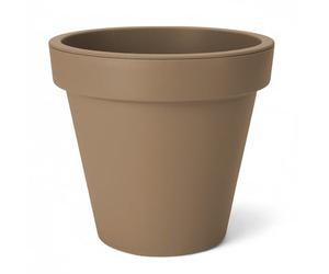 Spetebo Vaso per piante in plastica XXL, rotondo, Ø 58 cm, per interni ed esterni, colore: moka