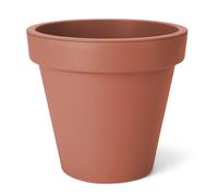 Spetebo Vaso per piante in plastica XXL, rotondo, Ø 58 cm, terracotta, grande, per interni ed esterni, da giardino