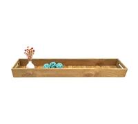 Spetebo Vassoio decorativo XXL in legno, rettangolare, 95 x 18 cm, extra lungo, con manici, vassoio per candela, da tavolo, decorazione per tovaglioli, candele