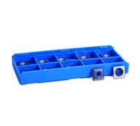 SpeTool 10 inserti quadrati in metallo duro di ricambio per punte da router per appiattimento della lastra (12 mm x 12 mm, 2,2 mm di spessore), angolo di taglio 35 gradi, foro dritto