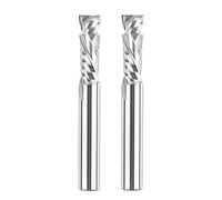 SpeTool 2PCS UP & Down Spiral Router Bits Sets with 1/2" Shank 1/2" Cutting Diamter Extra Long 4 Inch, Carbide CNC Compression Bits for Wood Carving Slots Mortises