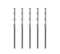 SpeTool 5 frese elicoidali da 3,1 mm, codolo a compressione 22 mm, lunghezza di taglio extra lunga, fresa a spirale, fresa a spirale Up&Down VHM, fresa a a foro lungo, fresa per legno CNC