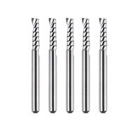 SpeTool 5 Pz 1 Flauto End Mill Set Gambo da 3,175 mm (1/8 ") Taglio 3,175 mm x 12 mm Fresa CNC in Carburo di Tungsteno per Plastica in Alluminio Acrilico PVC MDF Plastica