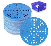 SpeTool Dischi abrasivi da 15,2 cm con 49 fori, confezione da 60 pezzi, compatibili con levigatrice orbitale casuale, grana 80 per diversi lavori di levigatura
