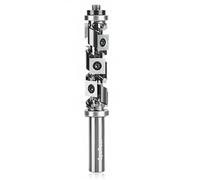 SpeTool Fresa a filo per fresa girevole, codolo 12 mm, fresa elicoidale VHM, fresa per fresa superiore, diametro di taglio 19 mm, cuscinetto a sfera superiore e inferiore con 7 inserti in metallo duro