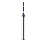 SpeTool Fresa elicoidale da 8 mm, codolo di compressione 4 mm, diametro di taglio 20 mm, lunghezza di taglio 20 mm, fresa elicoidale con rivestimento TAC CNC fresa per fresatrice superiore legno VHM