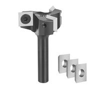 SpeTool Fresa per piano 8 mm, codolo 35 mm, diametro fresa precisa con 3 lame intercambiabili in metallo duro (10,5 mm x 10,5 mm x 2,2 mm), 3 flauti CNC VHM frese per fresatrice a piastra girevole in