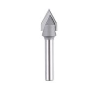 SpeTool Fresa per Smusso 2 Flauti CNC per Incisione 60 Gradi Scanalatura a V - Diametro Gambo 6mm, Taglio 12mm - Carburo Solido di Tungsteno per Legno e Smussi