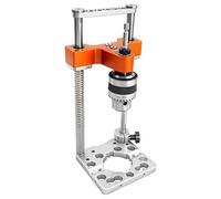 SpeTool Guida per trapano portatile Auto Line, adattatore per trapano a mano con chiave da 1/2" per fori dritti, profondità 0-160 mm, maschera di precisione caricata a molla per lavorazione del legno