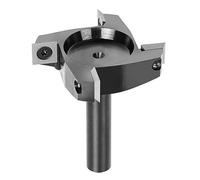 SpeTool Punta per fresa per superfici Spoilboard, codolo 1/2" diametro 6,3 cm, punta per piallatura a 4 ali per appiattimento di lastre di legno
