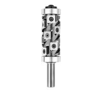 SpeTool Up&Down Fresa a Copiare 12mm di Diametro dell'Attacco Fresa Spirale per Rifilare in Metallo Duro Compressione 32mm di Diametro di Taglio Scanalata a Fresa per Legno con Doppio Cuscinetto