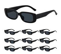 Spetsbst 10 occhiali da sole vintage da donna nero, occhiali da sole sottili rettangolari alla moda 90 occhiali da sole sole da donna