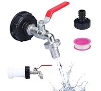 Spetsbst IBC Serbatoio Accessori 1000L IBC Container Accessori Rubinetto di scarico 3/4 pollici con adattatore IBC S60x6 Estensione distanziale serbatoio acqua accessori per serbatoio dell'acqua
