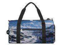 Spettacolare borsa da palestra con montagne innevate, leggera, borsone da viaggio con scomparto per scarpe, borsa da palestra da donna per pernottamento, fine settimana, yoga, palestra, viaggi di