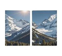 Spettacolare Montagne innevate Porta Passaporto Ultra Sottile PU Pelle Organizzatore di Documenti da Viaggio Compatto Premium Internazionale US Passaporto Protector Cover per Donne Uomini