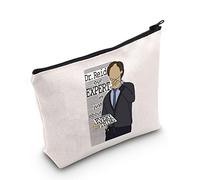 Spettacolo TV ispirato regalo normale fan citazione regalo Dr.Reid il nostro esperto in quasi tutto borsa trucco, Bianco sporco, Grande, Dr.Reid il nostro Regno Unito