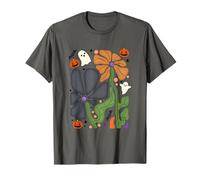 Spettrale Boo E Zucca Doodle Art Boho Halloween Design Divertente Maglietta