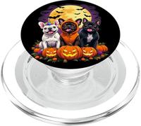 Spettrale Bulldog Francese Halloween Cane Tre Frenchie Pup Trio PopSockets PopGrip per MagSafe