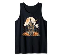 Spettrale Carino Haunted Mansion Halloween Zucca Fantasma Design Canotta