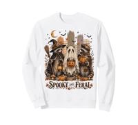 Spettrale e Selvaggio procioni Fantasma Halloween Felpa