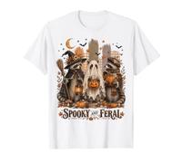 Spettrale e Selvaggio procioni Fantasma Halloween Maglietta