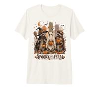 Spettrale e Selvaggio procioni Fantasma Halloween Maglietta Premium