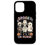 Spettrale ER infermiera Halloween scheletro fantasma personale medico RN Custodia per iPhone 12/12 Pro