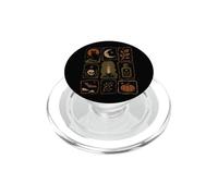 Spettrale Gatto Luna Zucca Strega Halloween PopSockets PopGrip per MagSafe