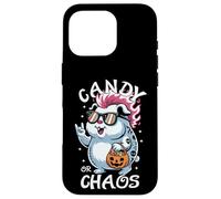 Spettrale Guinea Pig Punk Rocker Candy o Chaos Halloween Custodia per iPhone 16 Pro