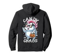Spettrale Guinea Pig Punk Rocker Candy o Chaos Halloween Felpa con Cappuccio